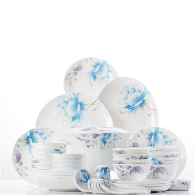 操大美女的逼视频48头聆听花开骨瓷礼品餐具套装
